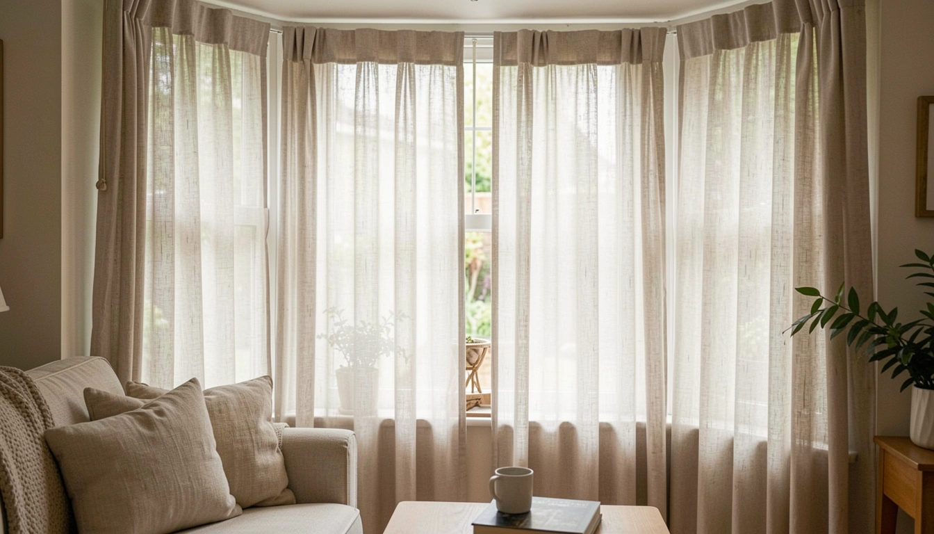 13 Grand Living Room Bay Window Curtain Ideas That Impress