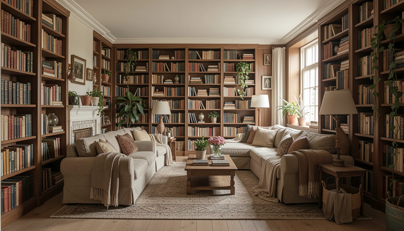 How To Turn A Living Room Into A Library That Feels Magical