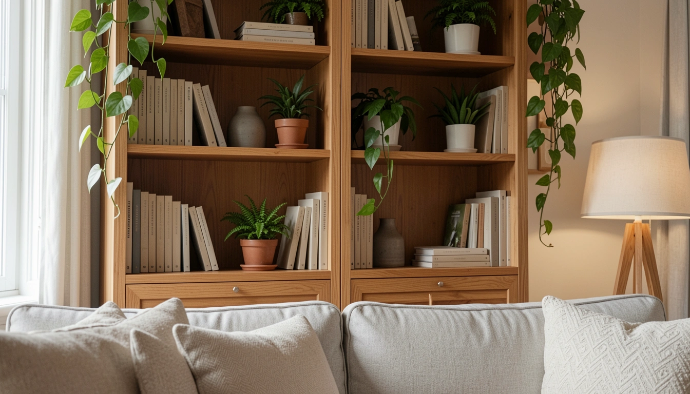 17 Neat Library Ideas Behind The Sofa In The Living Room