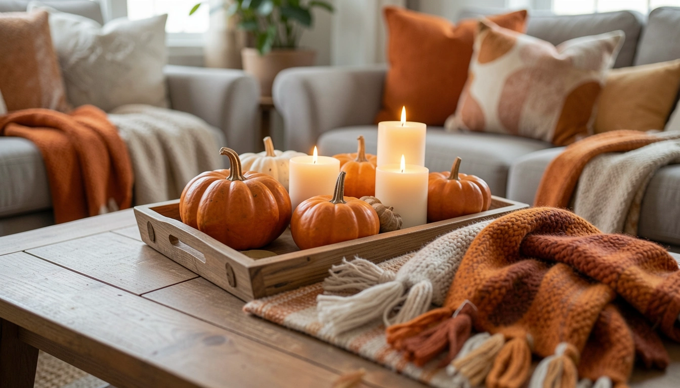 10 Warm Living Room Autumn Coffee Table Decor That Feels Cozy