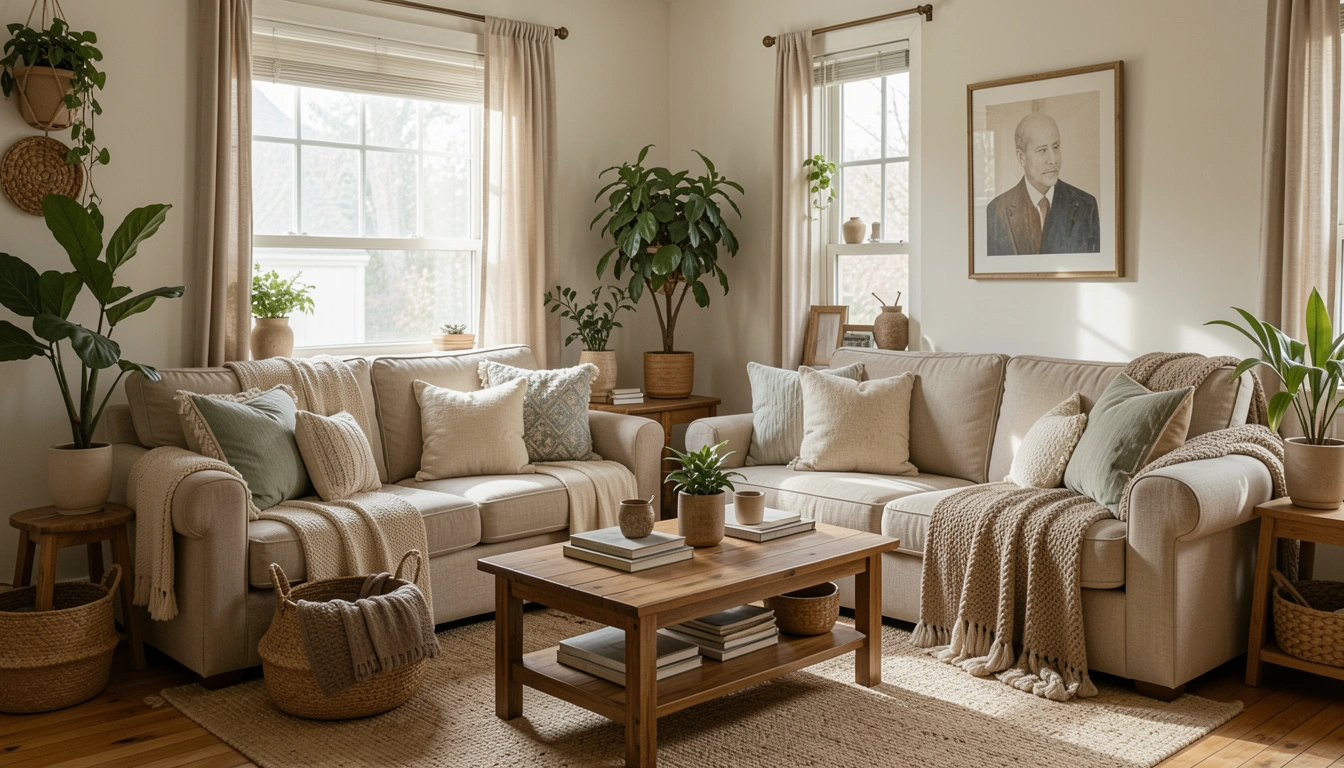 How To Decorate Living Room Corner Between the Couches