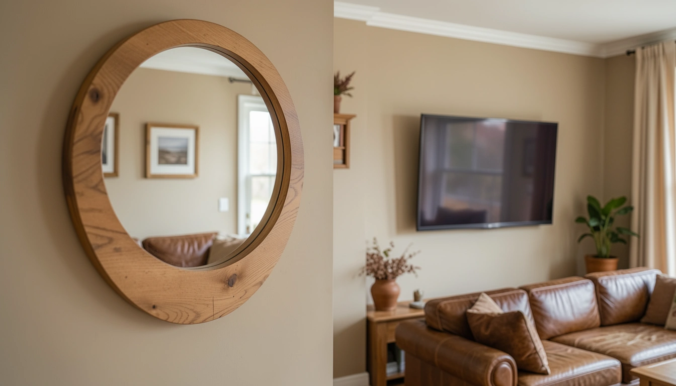 13 Sharp Living Room Mirror Ideas Next To TV That Balance