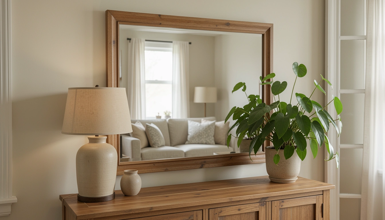 25 Living Room Big Wall Mirror Ideas